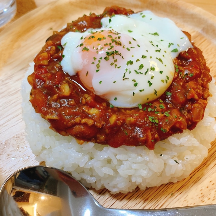 トマト缶で濃厚無水キーマカレー